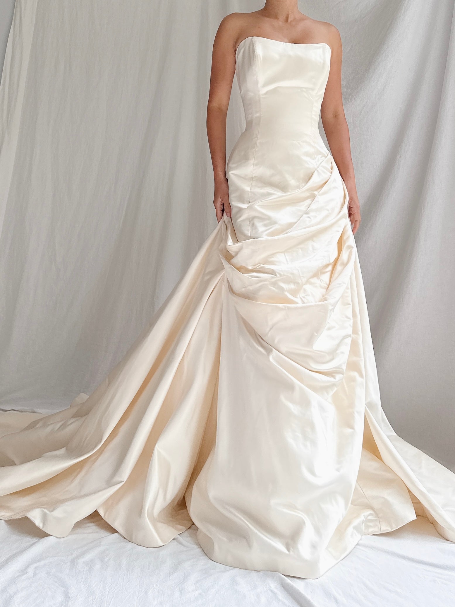 Vintage Marisa Silk Draped Gown - M/8