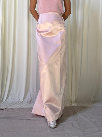 Vintage Tomasz Starzewaki Pink Silk Skirt - US 14 EUR 46