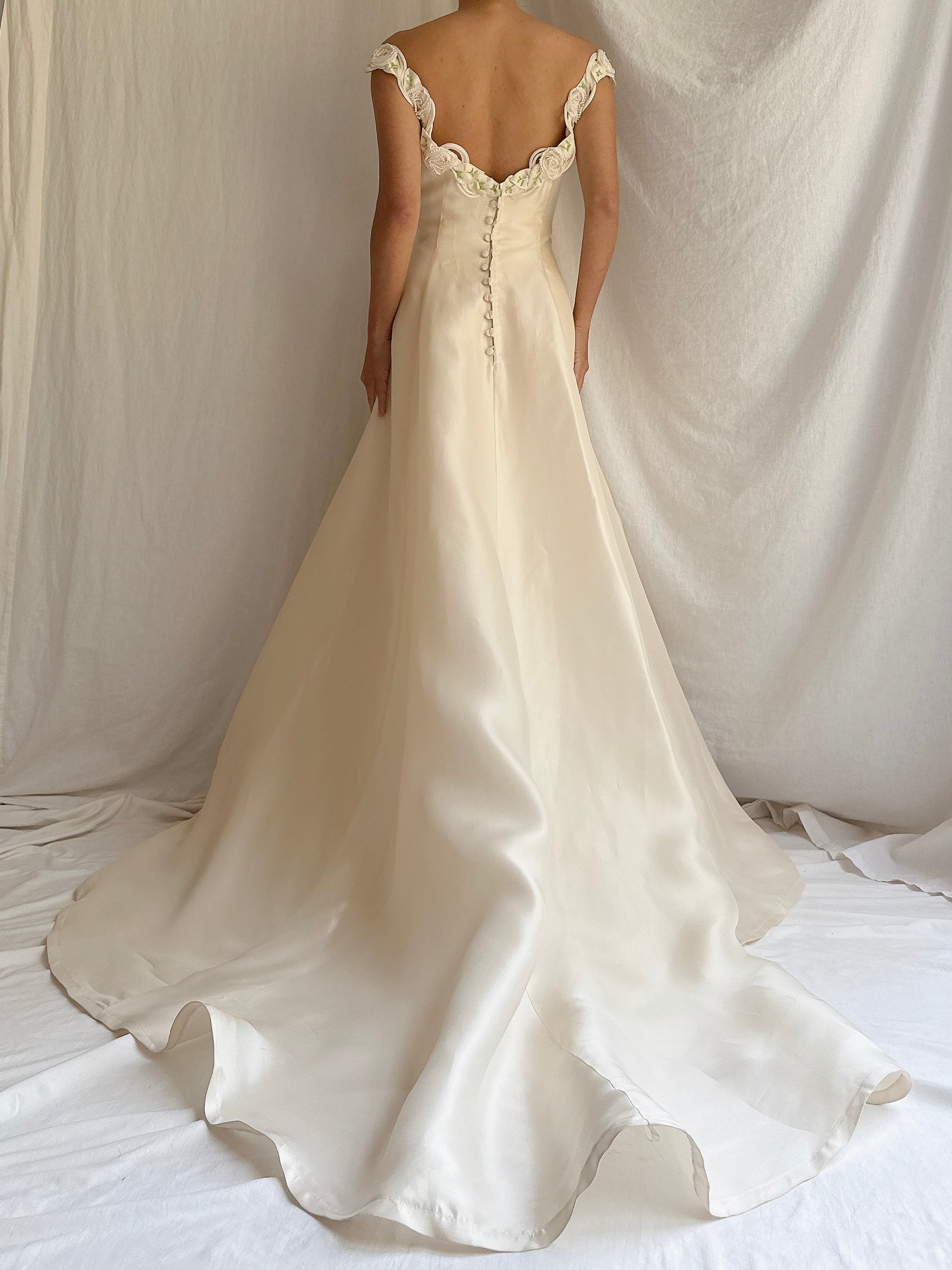 Vintage Aimee Atelier Silk Organza Gown - S