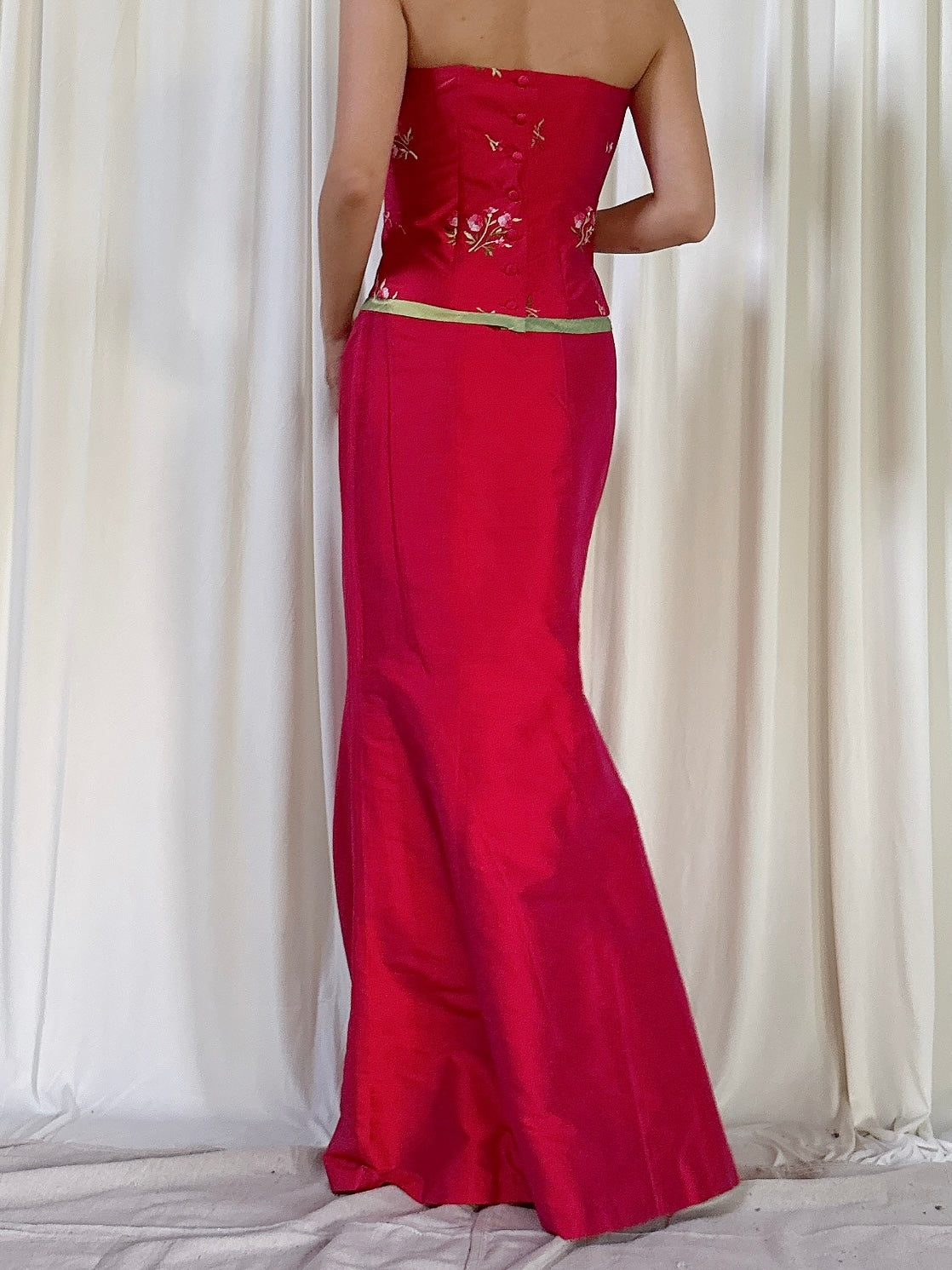 Vintage Claire Model 2 Piece Silk Set - Size 44