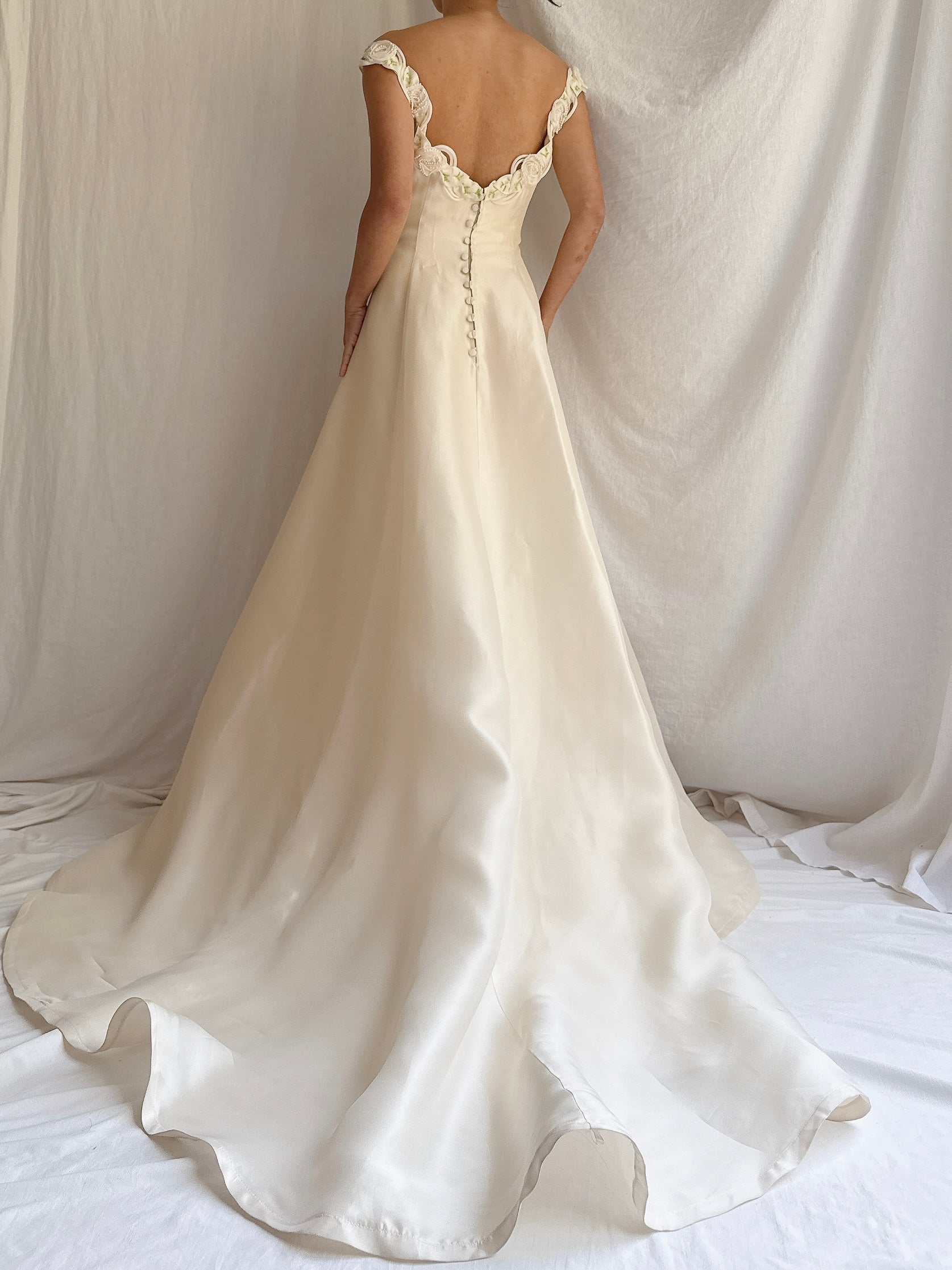 Vintage Aimee Atelier Silk Organza Gown - S