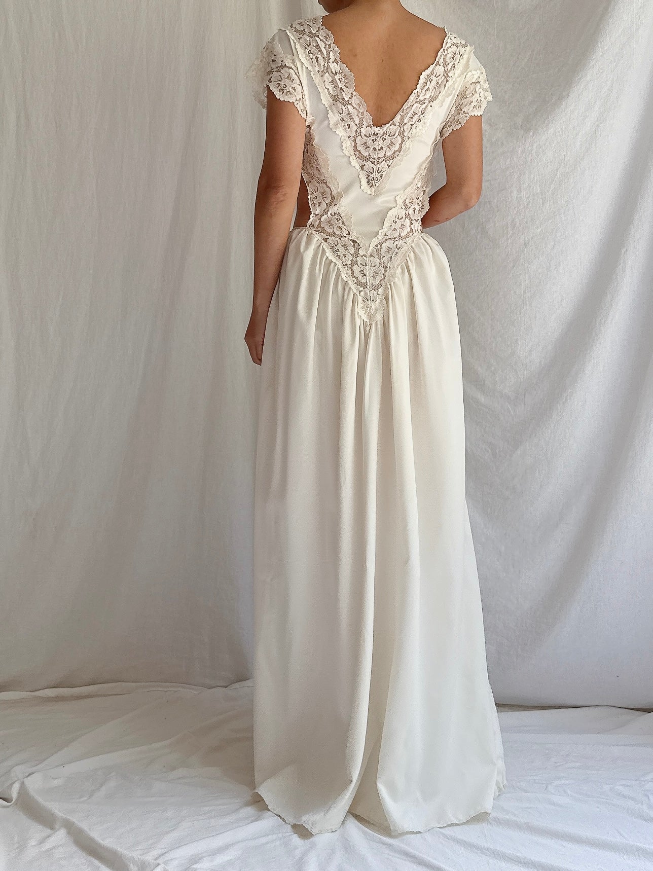 Vintage Nylon Cutout Slip Dress - M