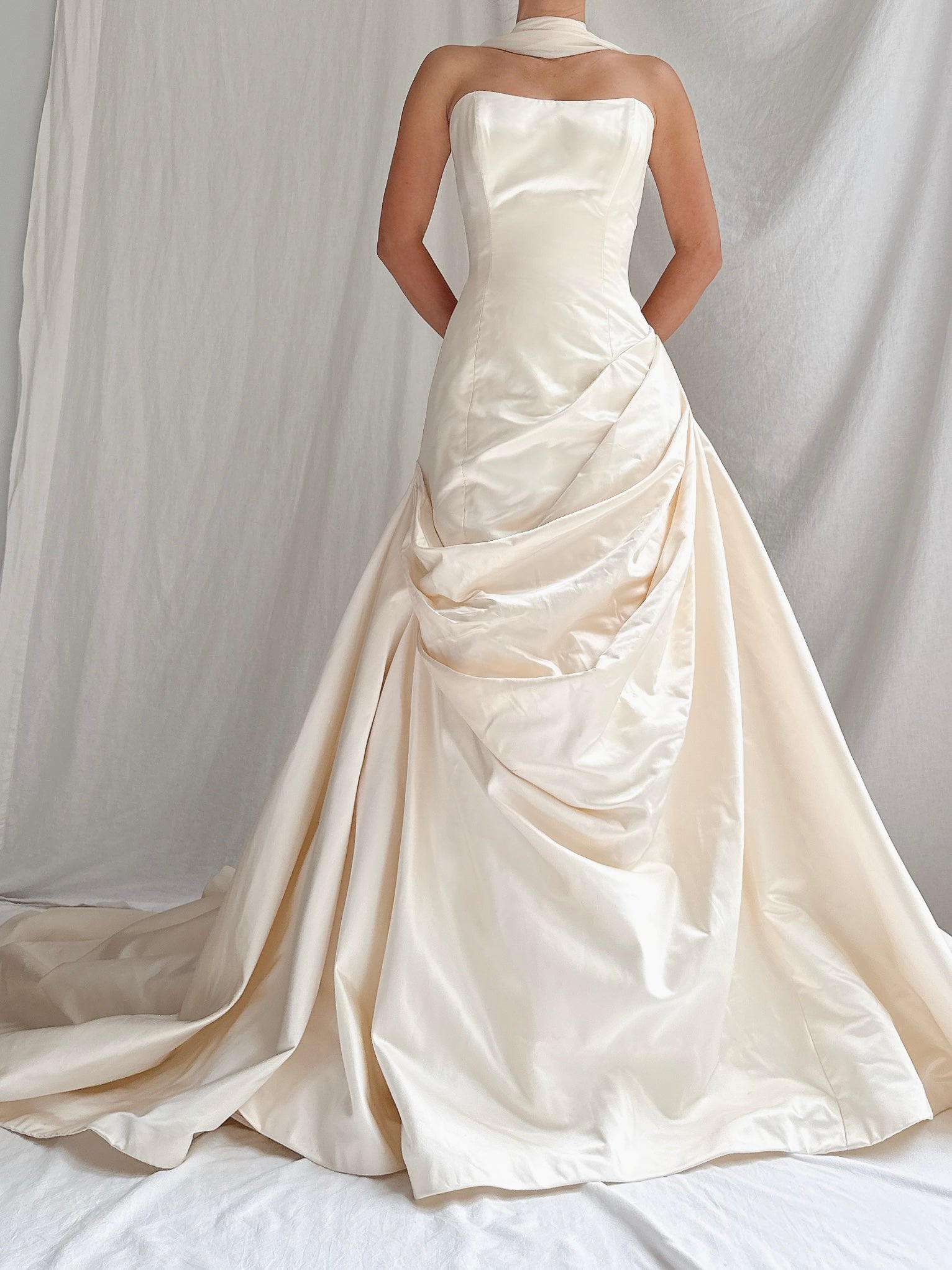 Vintage Marisa Silk Draped Gown - M/8