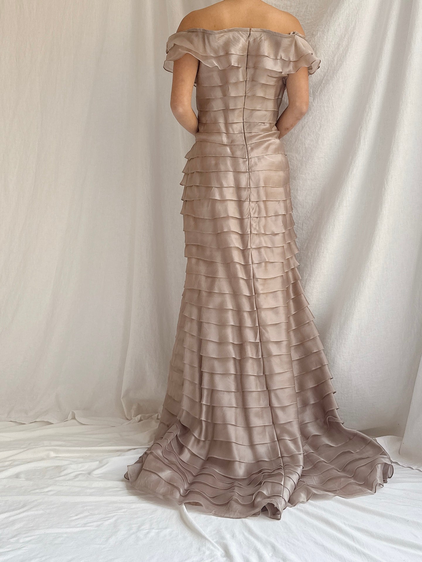 Vintage Bellville Sassoon Silk Organza Gown - L/UK 18