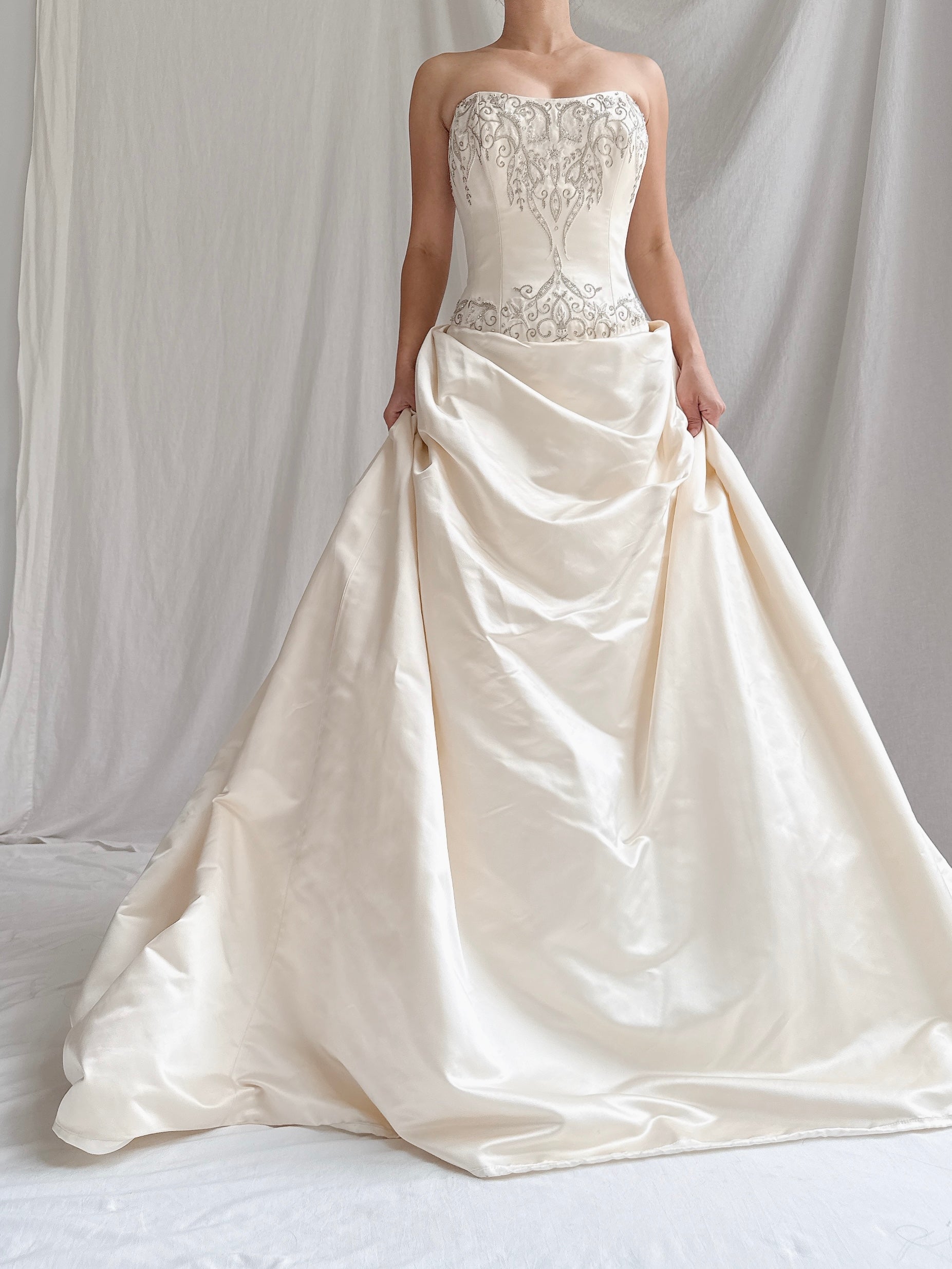 Vintage Sassi Holfold UK Silk Busyier Gown - M/10