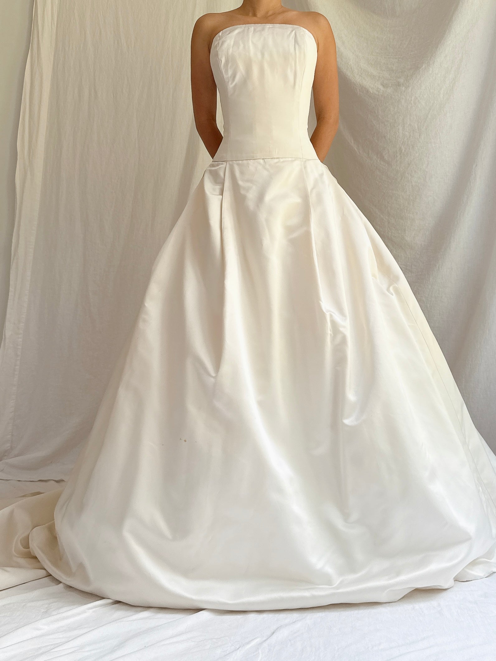 Vintage Amsale Silk Satin Gown - S