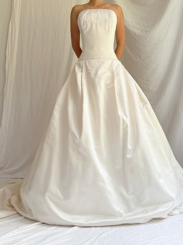 Vintage Amsale Silk Satin Gown - S