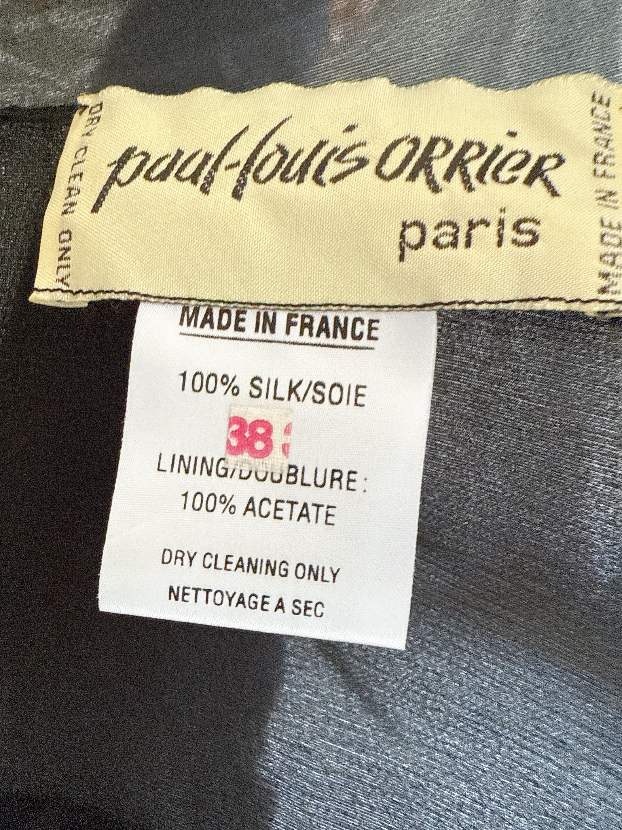 Vintage Paul Louis Orrier Paris Silk Organza Jacket - OSFM