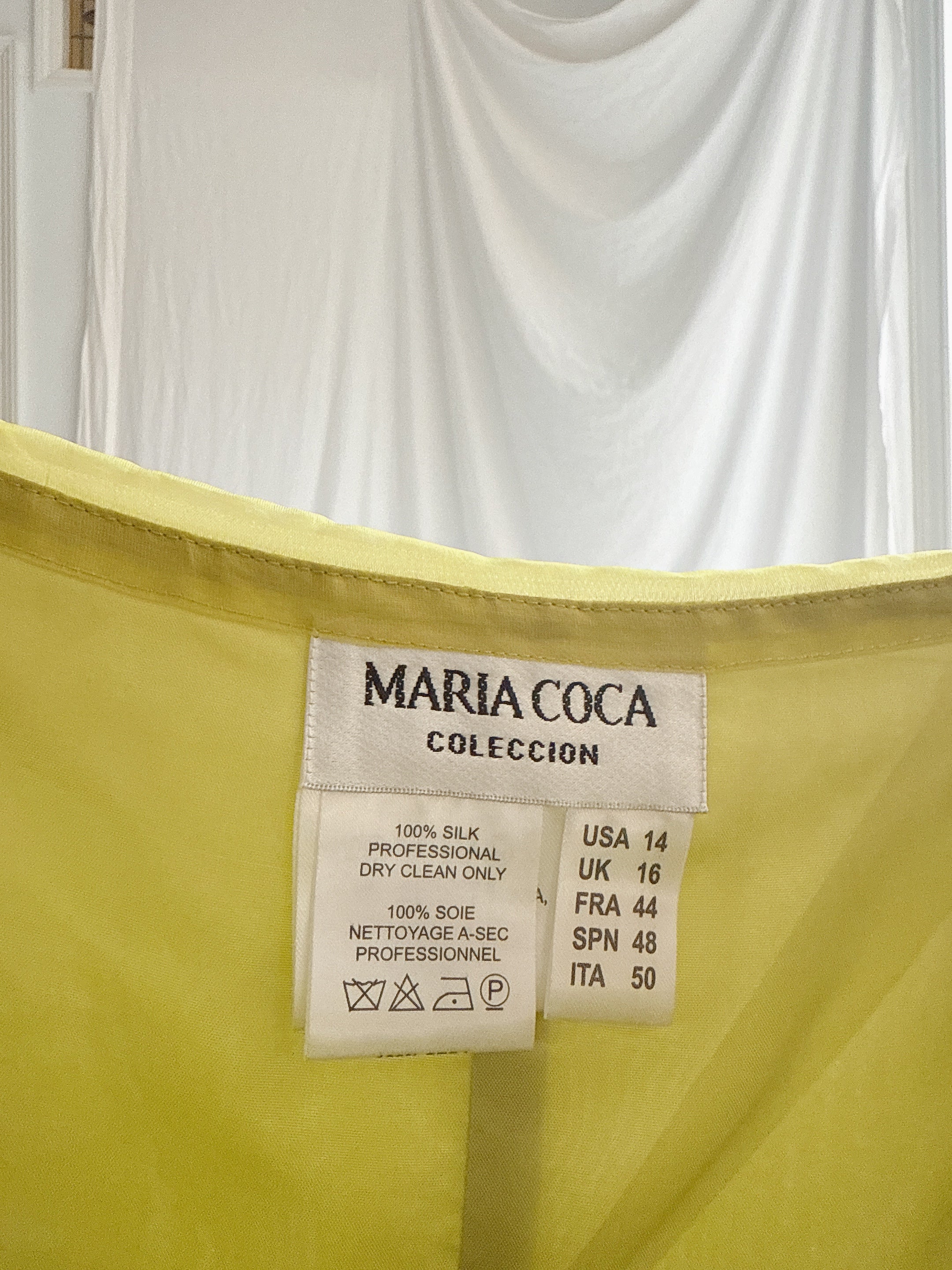 Vintage Maria Coca Silk Organza Tiered Skirt - L/US 14