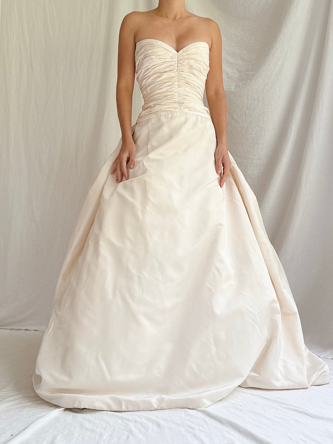 Vintage Strapless Lazaro Silk Gown XS/4