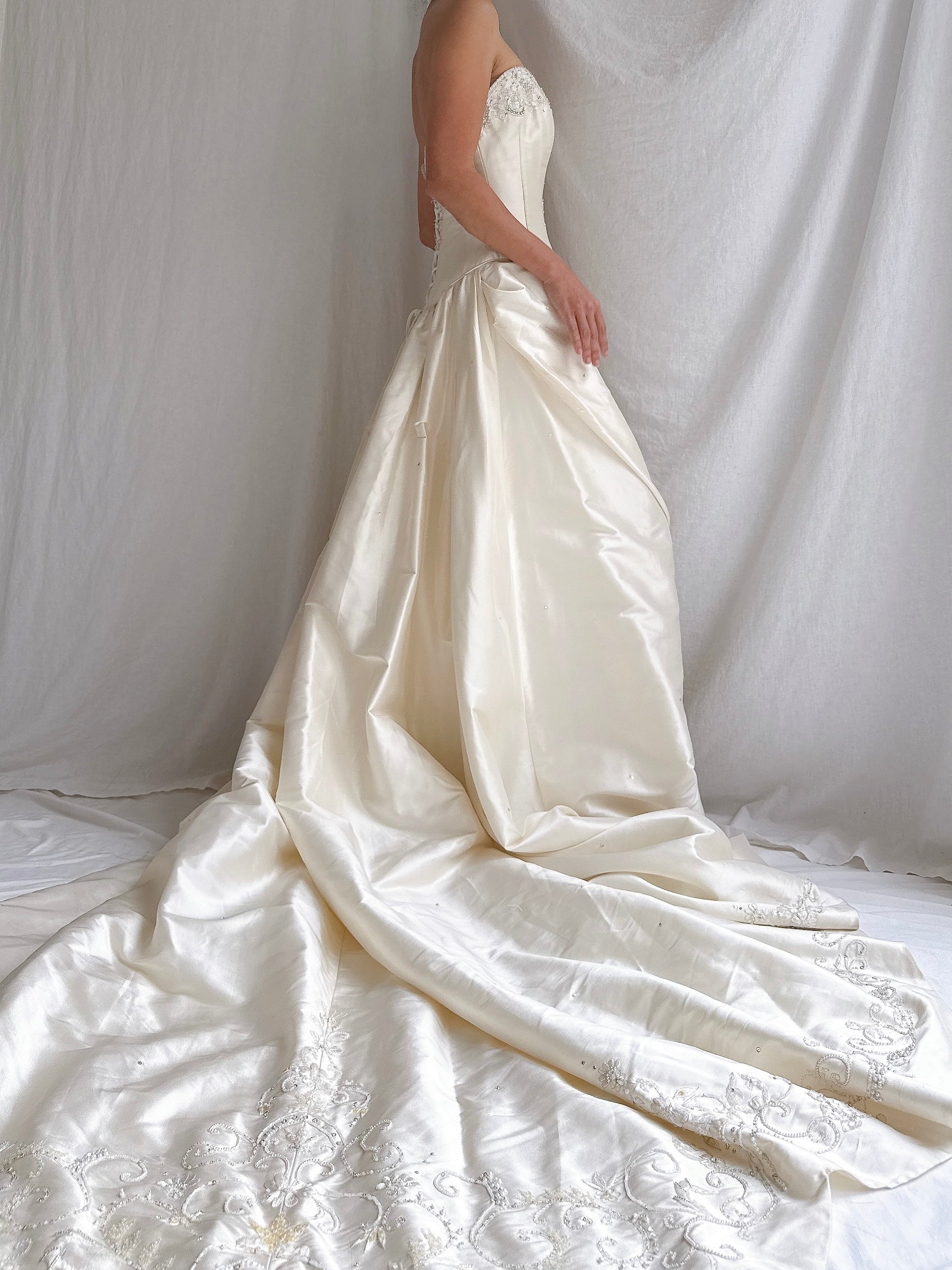 1990s Silk Corset Gown - S-M/4-8