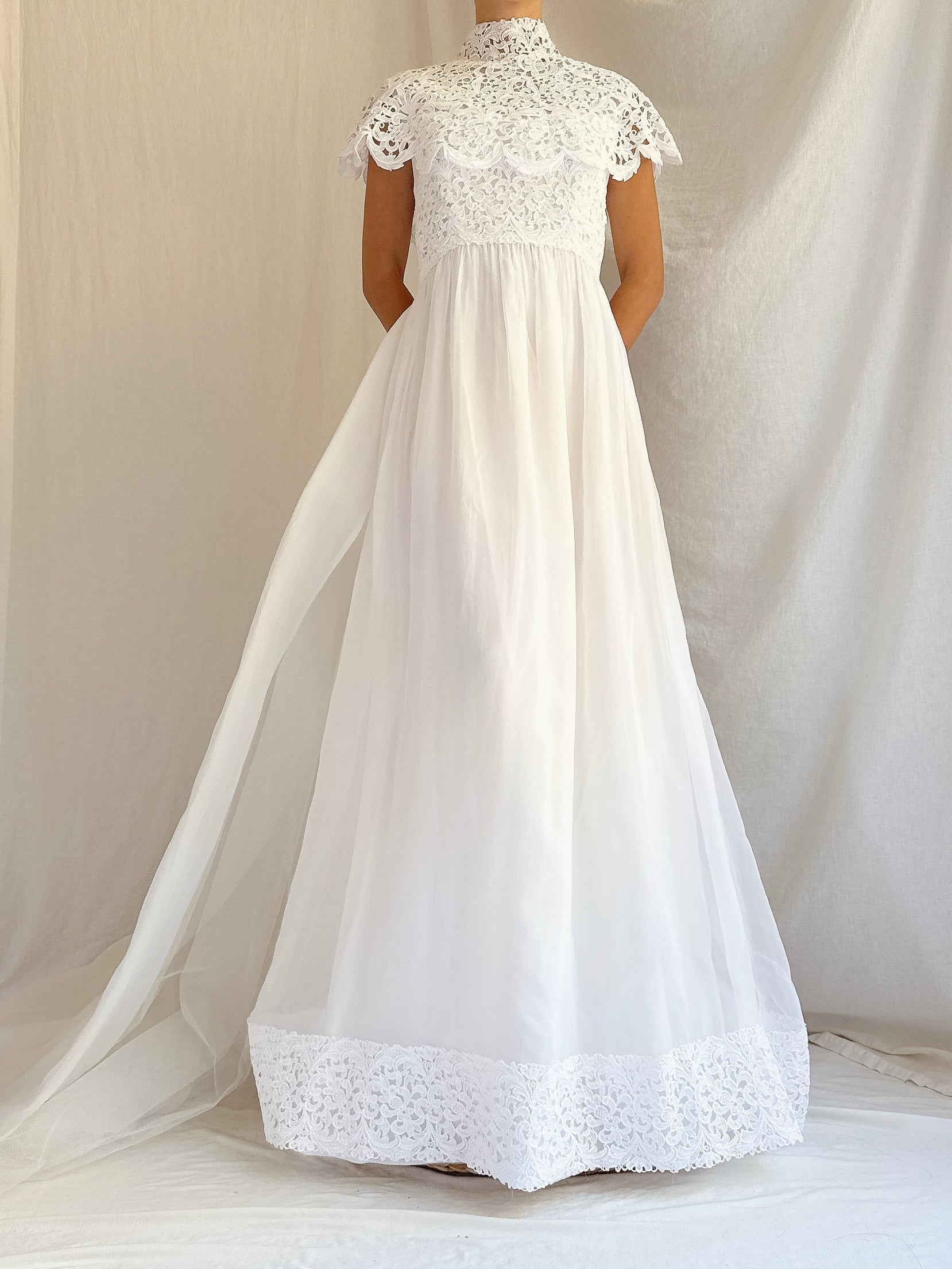 1960s Silk Organza 2-Piece Gown - XS
