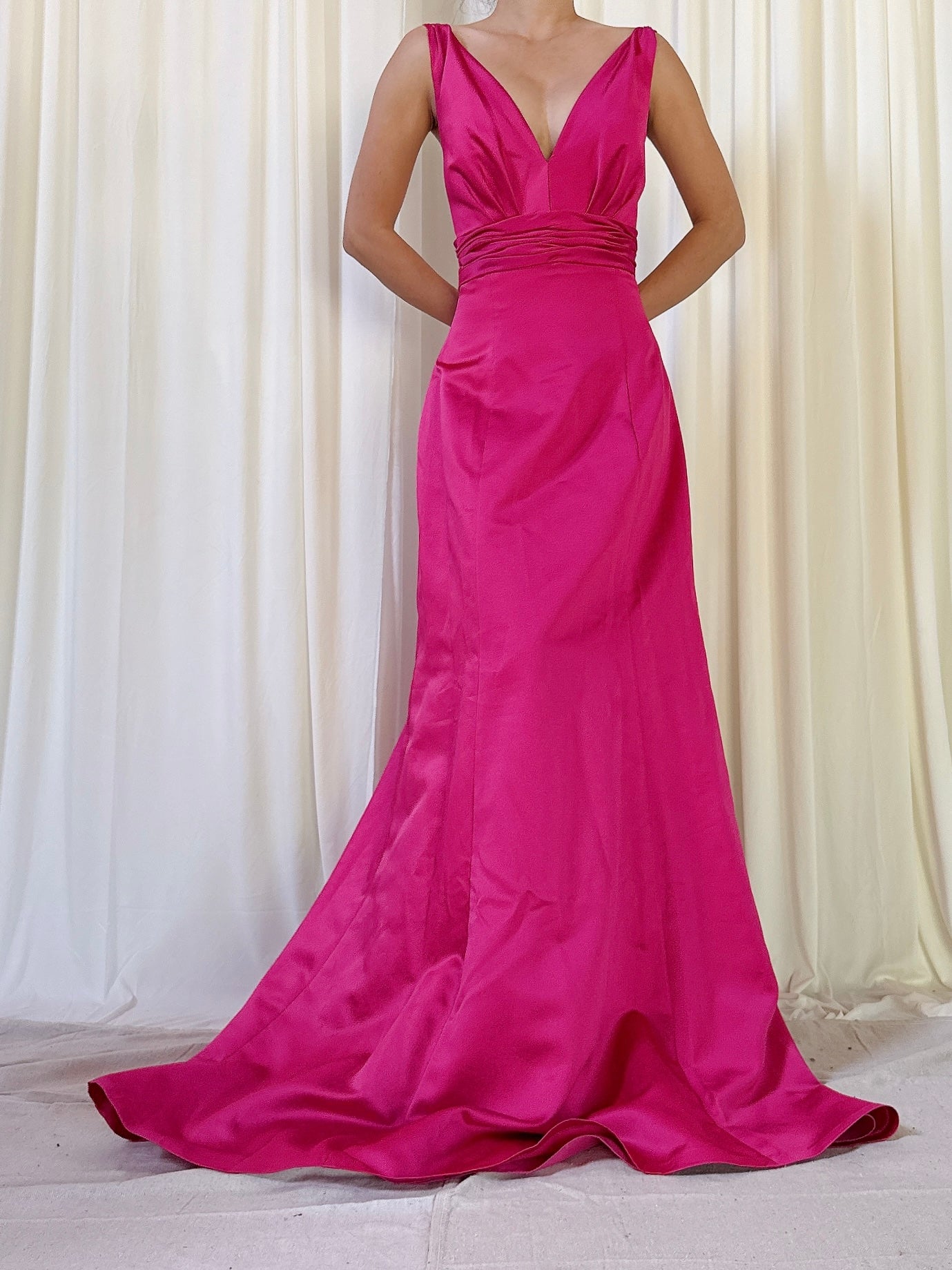 Vintage Bellville Sassoon Pink Dress - L UK 14