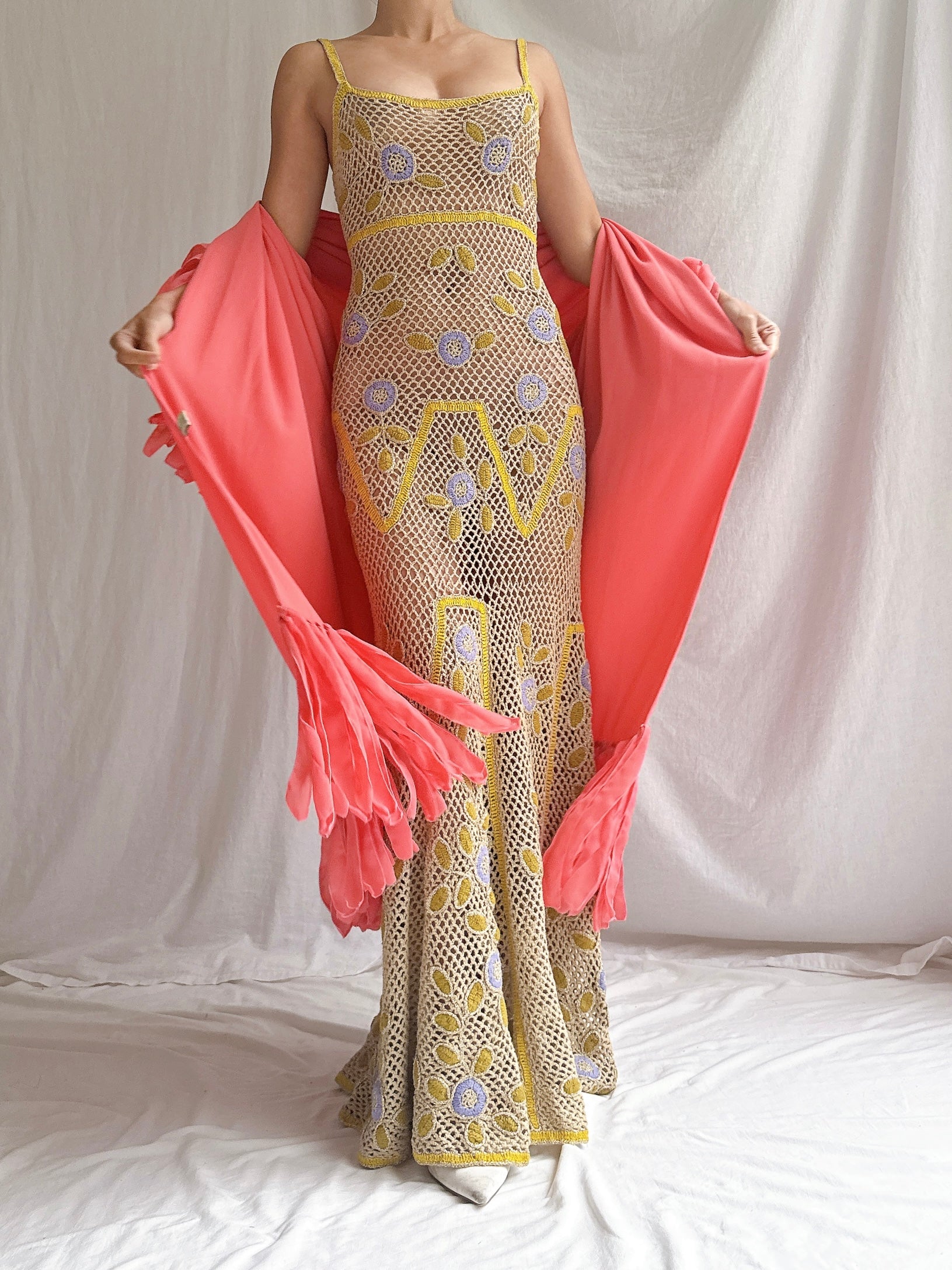 Vintage Chiffon Wrap - OSFM