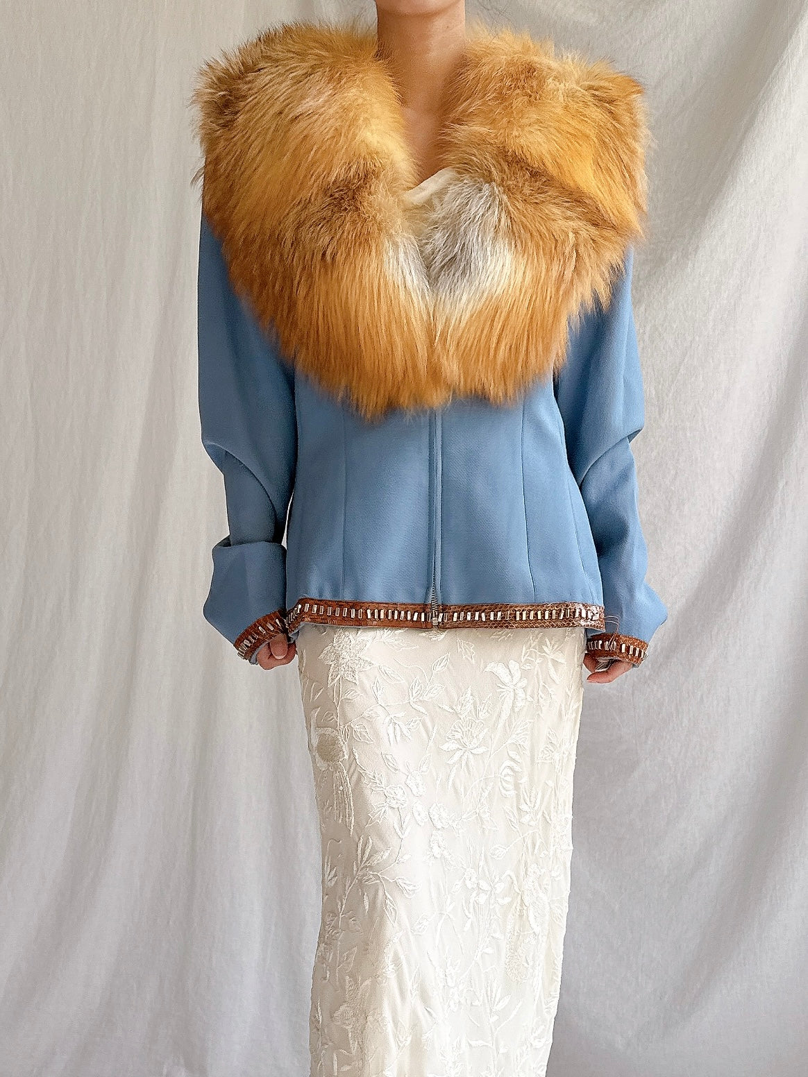 Vintage Gai Mattiolo Fox Fur Collar Jacket - M/L IT46