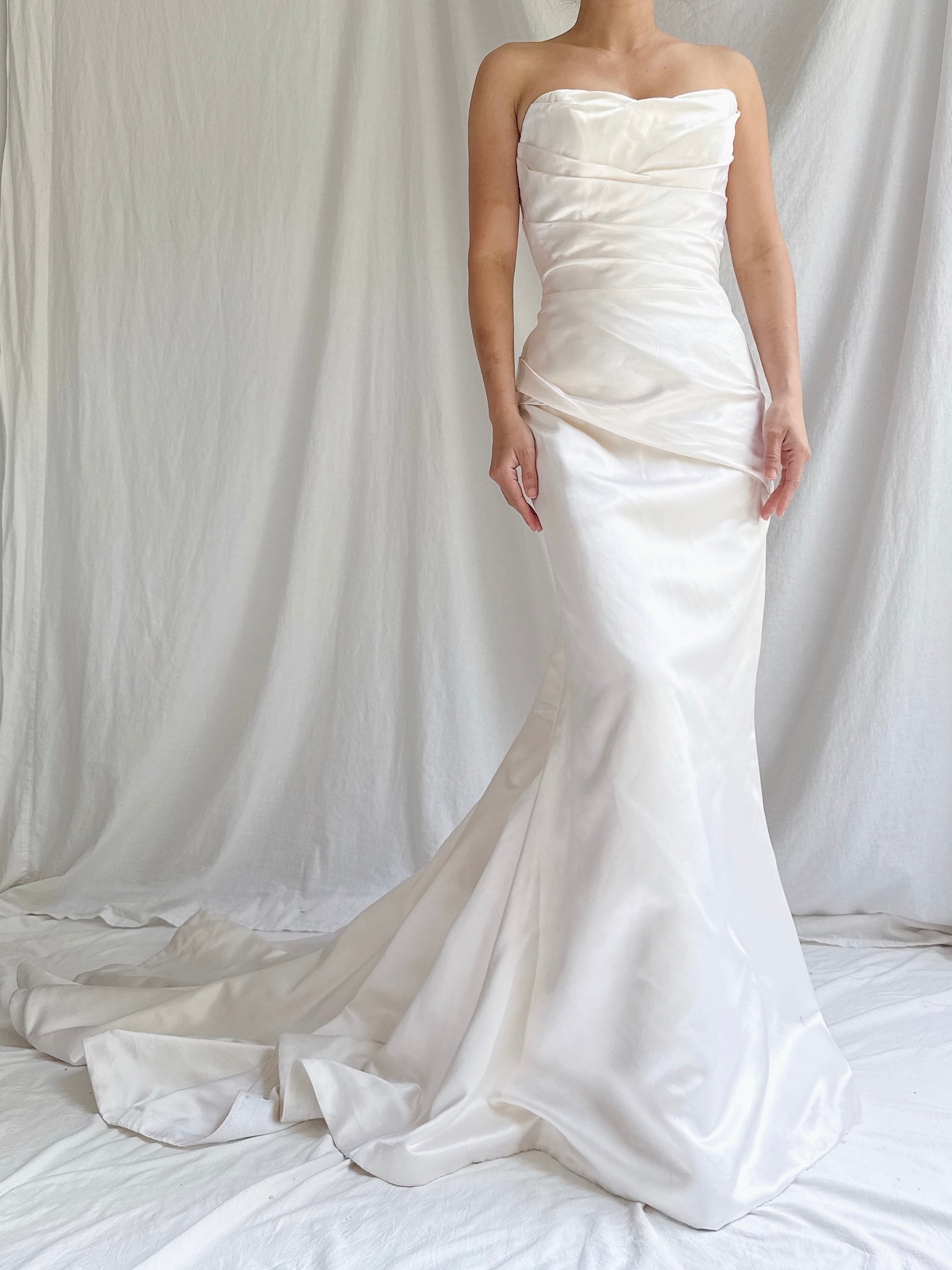 Vintage Marisa Silk Draped Gown - S