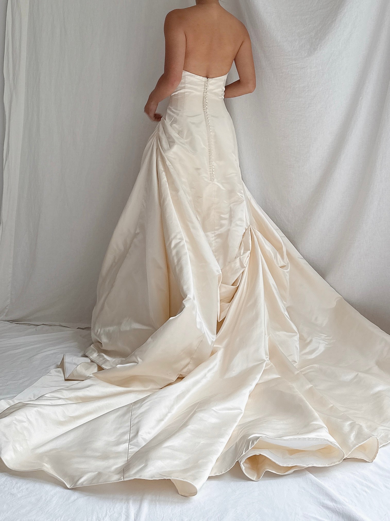 Vintage Marisa Silk Draped Gown - M/8