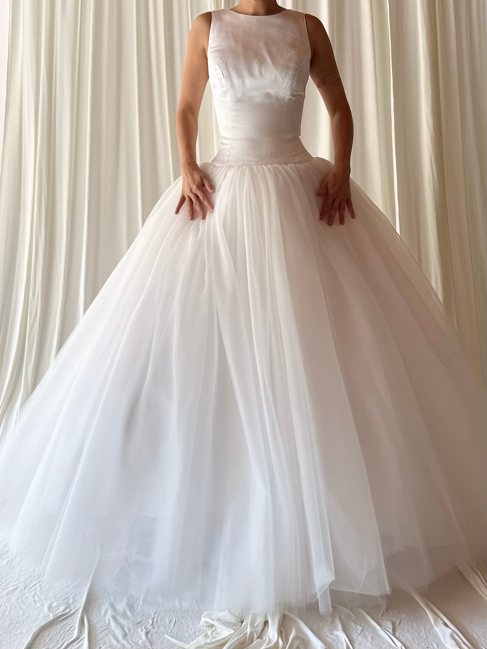 1990s Silk and Tulle Gown - S/M