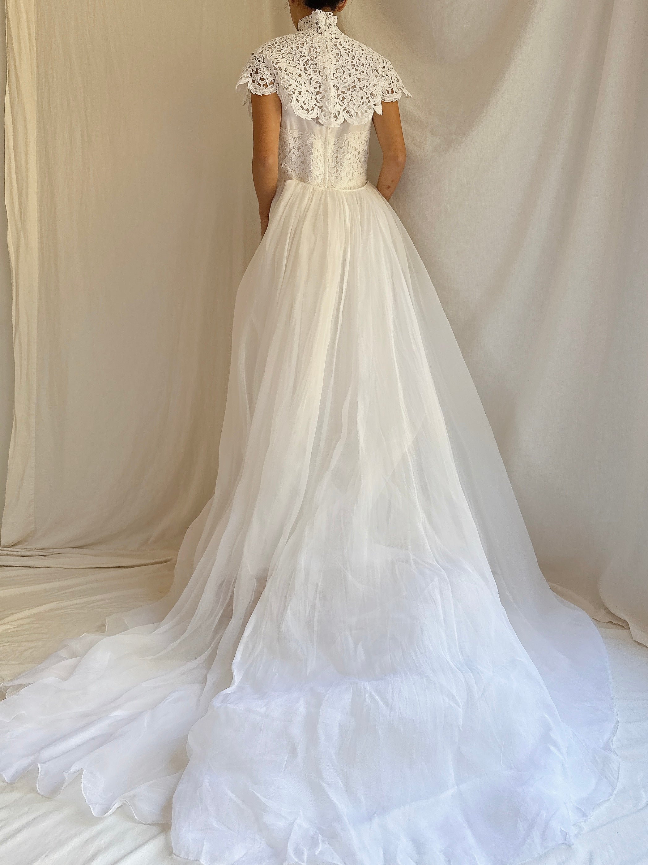 1960s Silk Organza 2-Piece Gown - XS