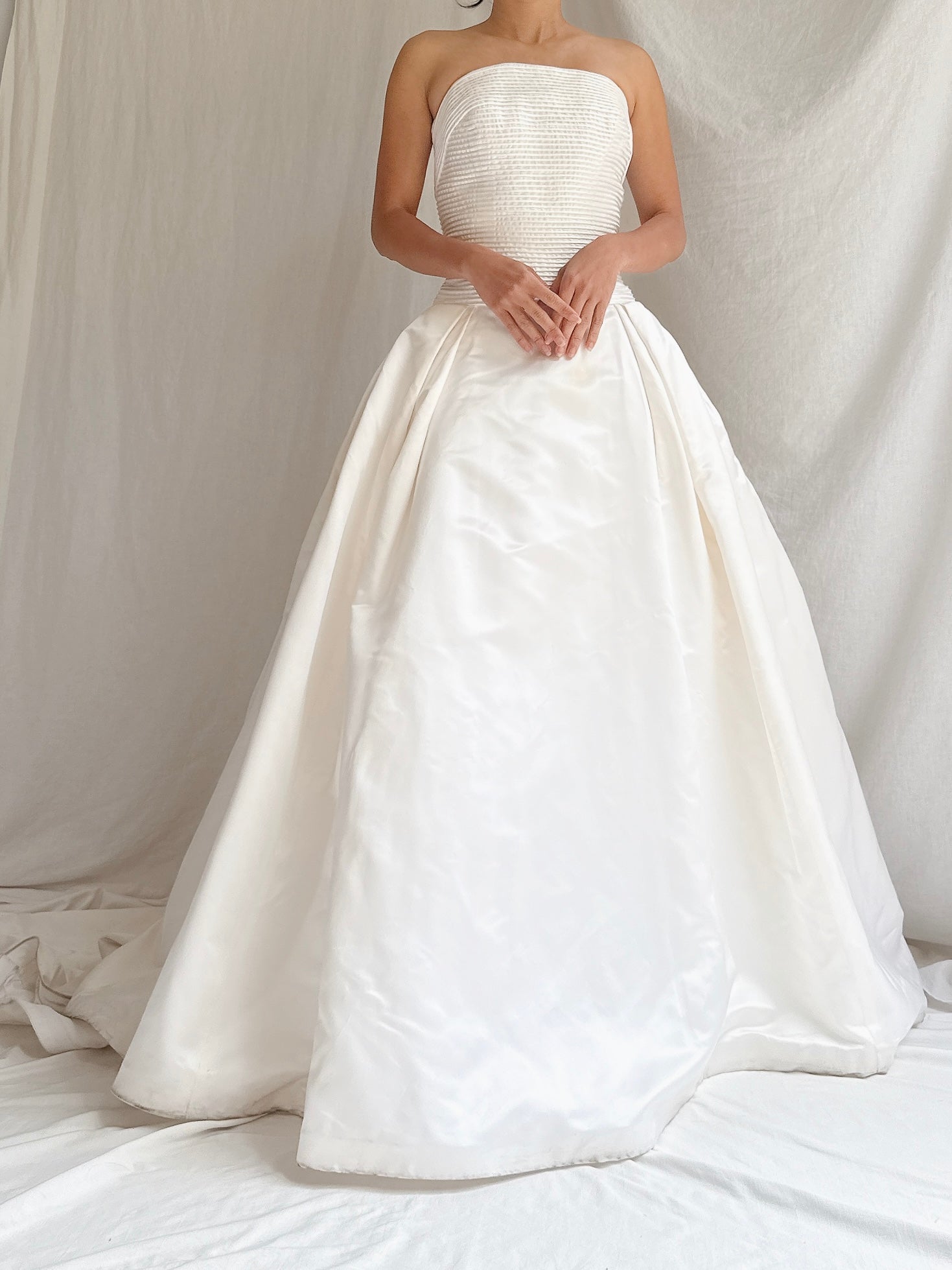 Vintage Sill Strapless Gown - S