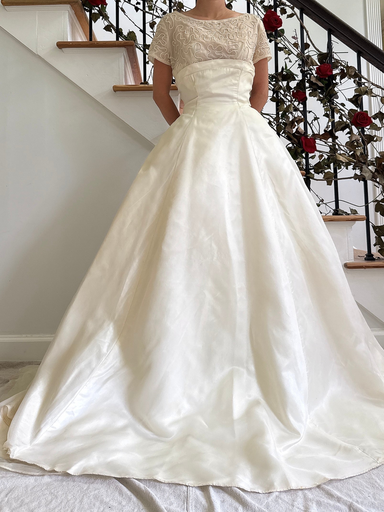 1950s Silk Organza Gown - S/M