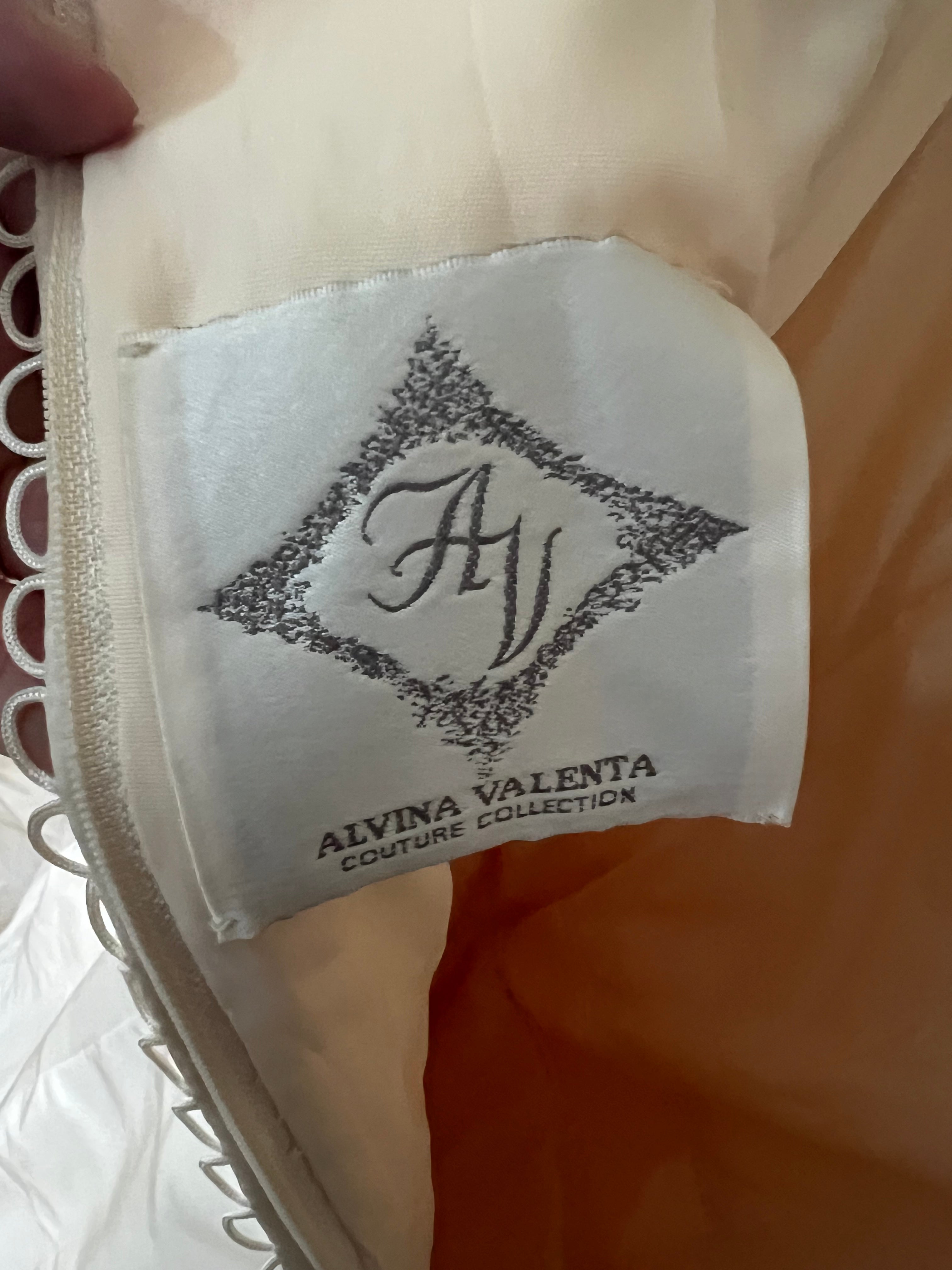 Vintage Alvina Valenta Couture Silk Draped Gown - L/10