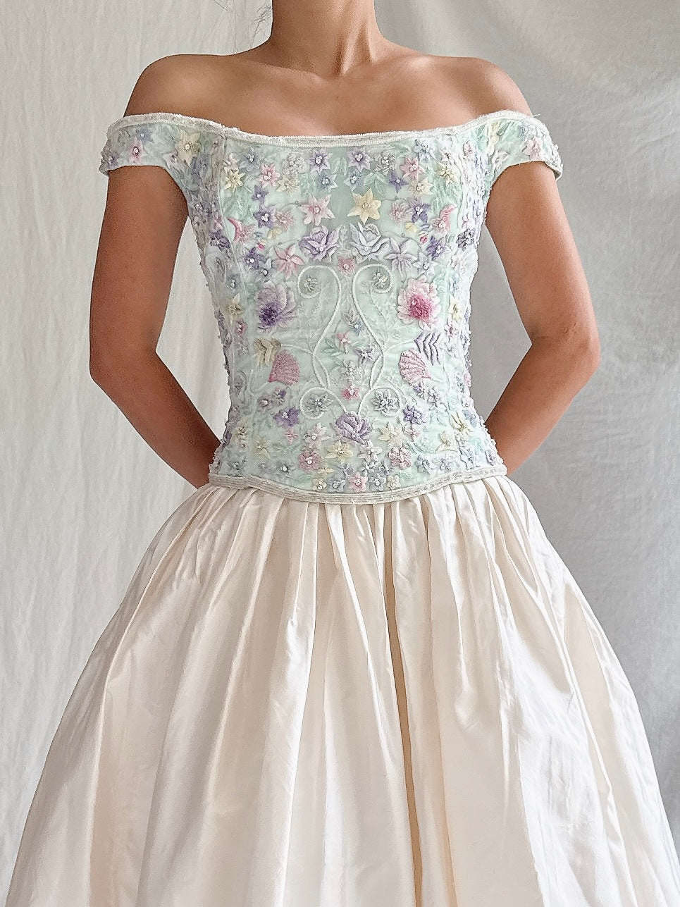 Vintage Bellville Sassoon Bustier and Silk Skirt - M/L UK14/16