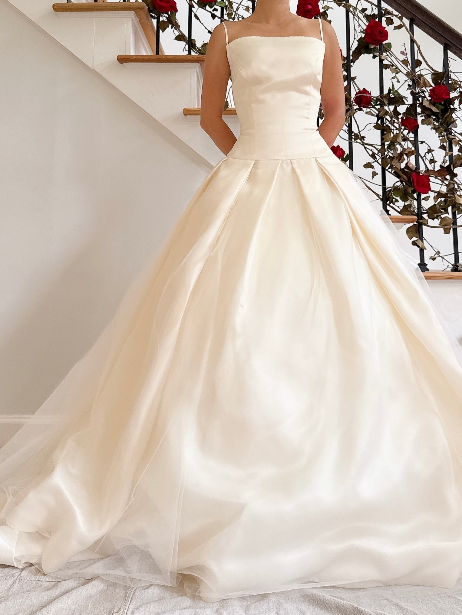 1990s Vera Wang Silk Organza Tulle Gown - S