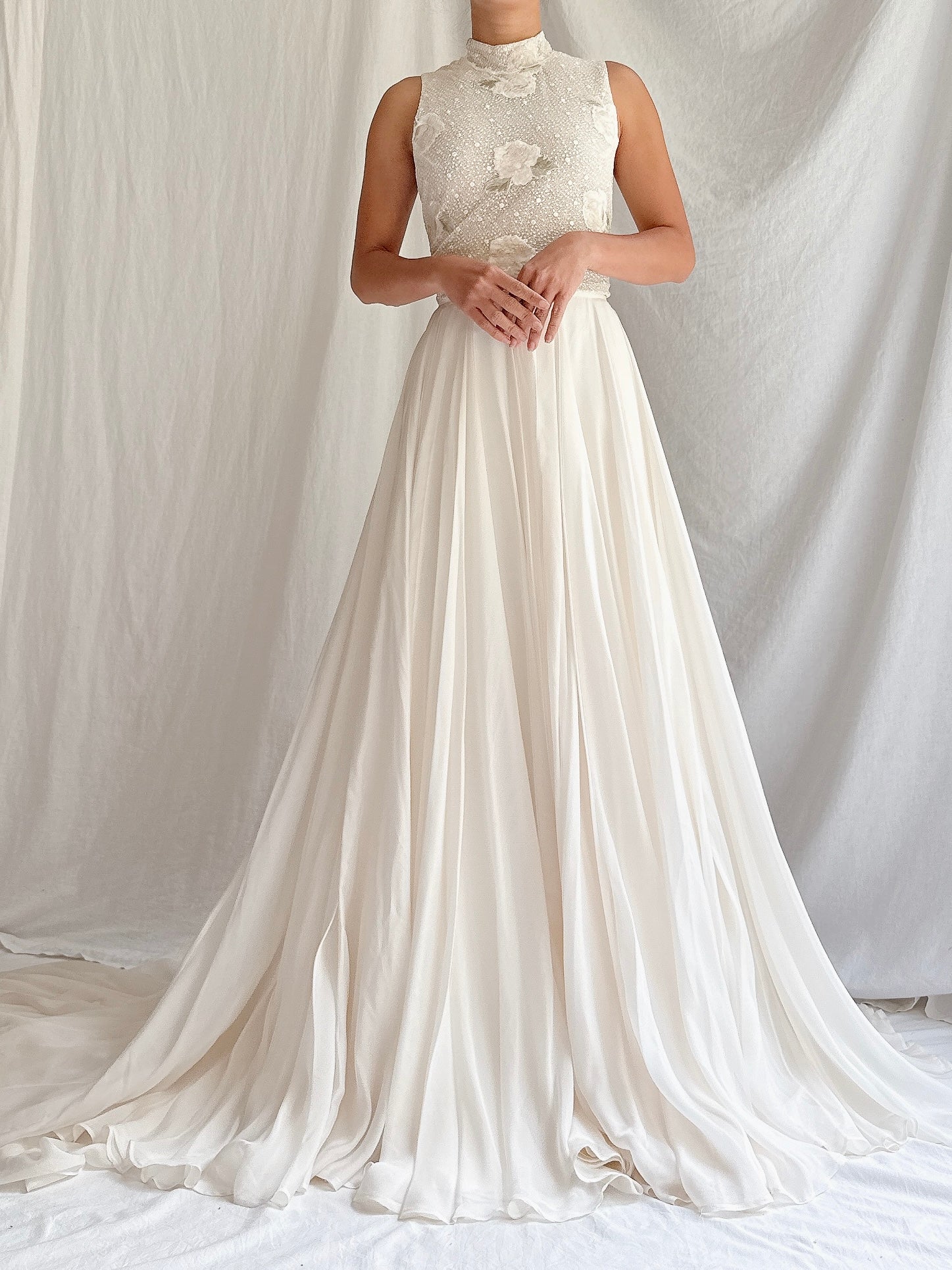 Vintage 2-Piece Silk Set - M