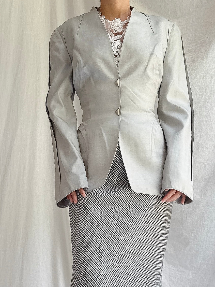 Vintage Thierry Mugler Silk Blazer (As-is) - FR 38