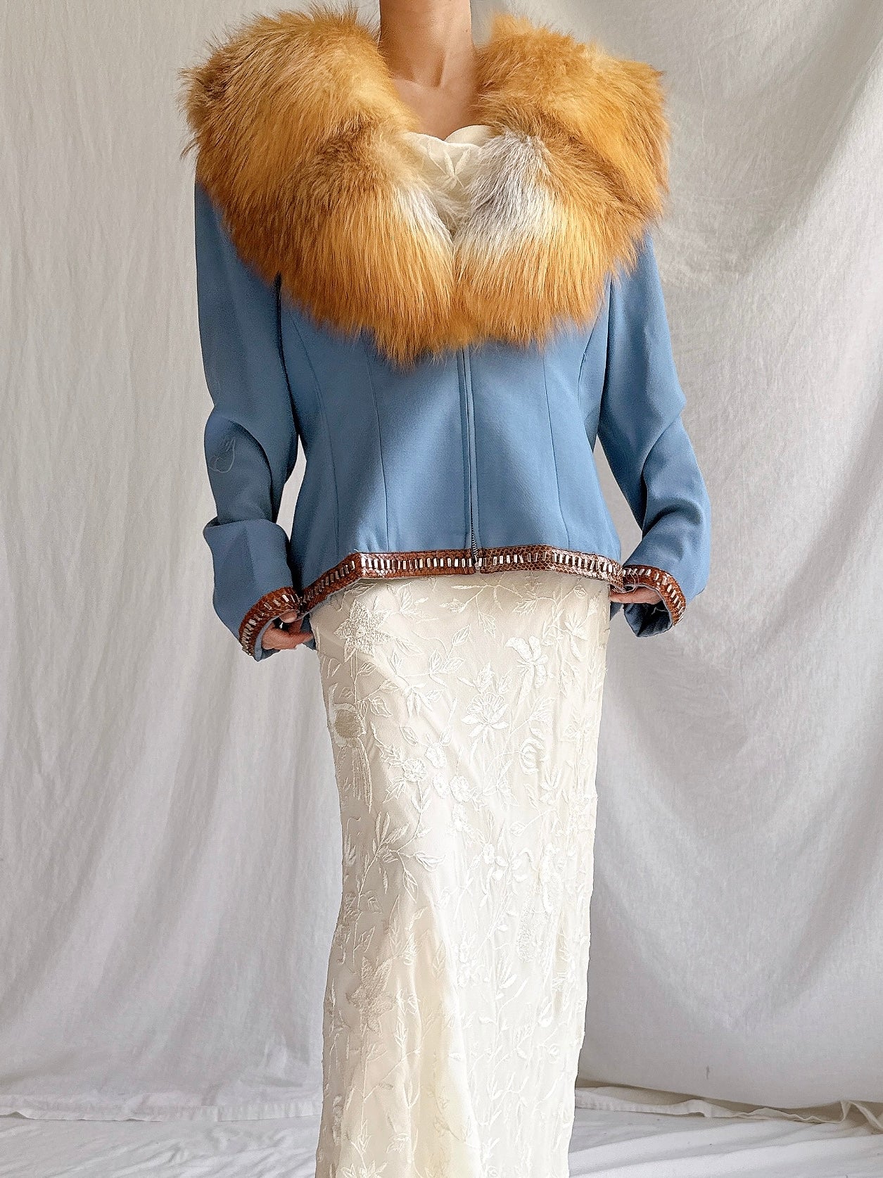 Vintage Gai Mattiolo Fox Fur Collar Jacket - M/L IT46