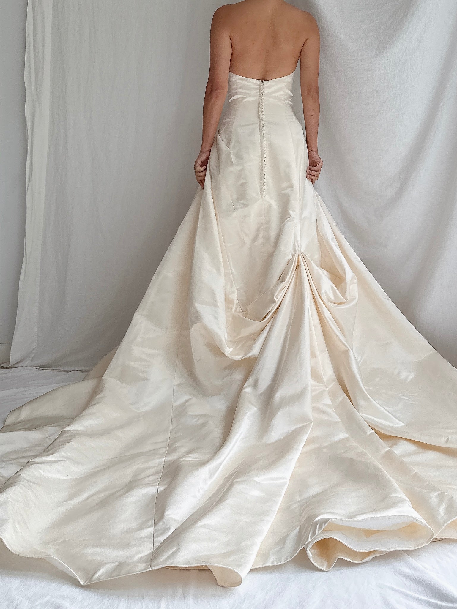 Vintage Marisa Silk Draped Gown - M/8