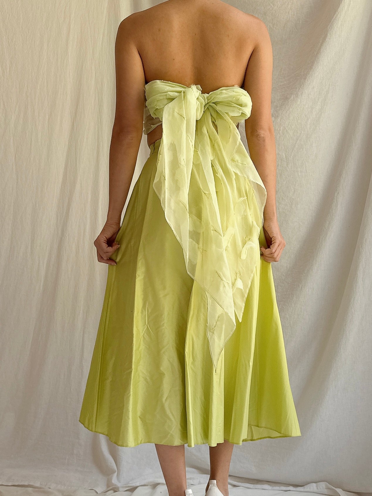 Vintage Silk Scarf and Skirt - M