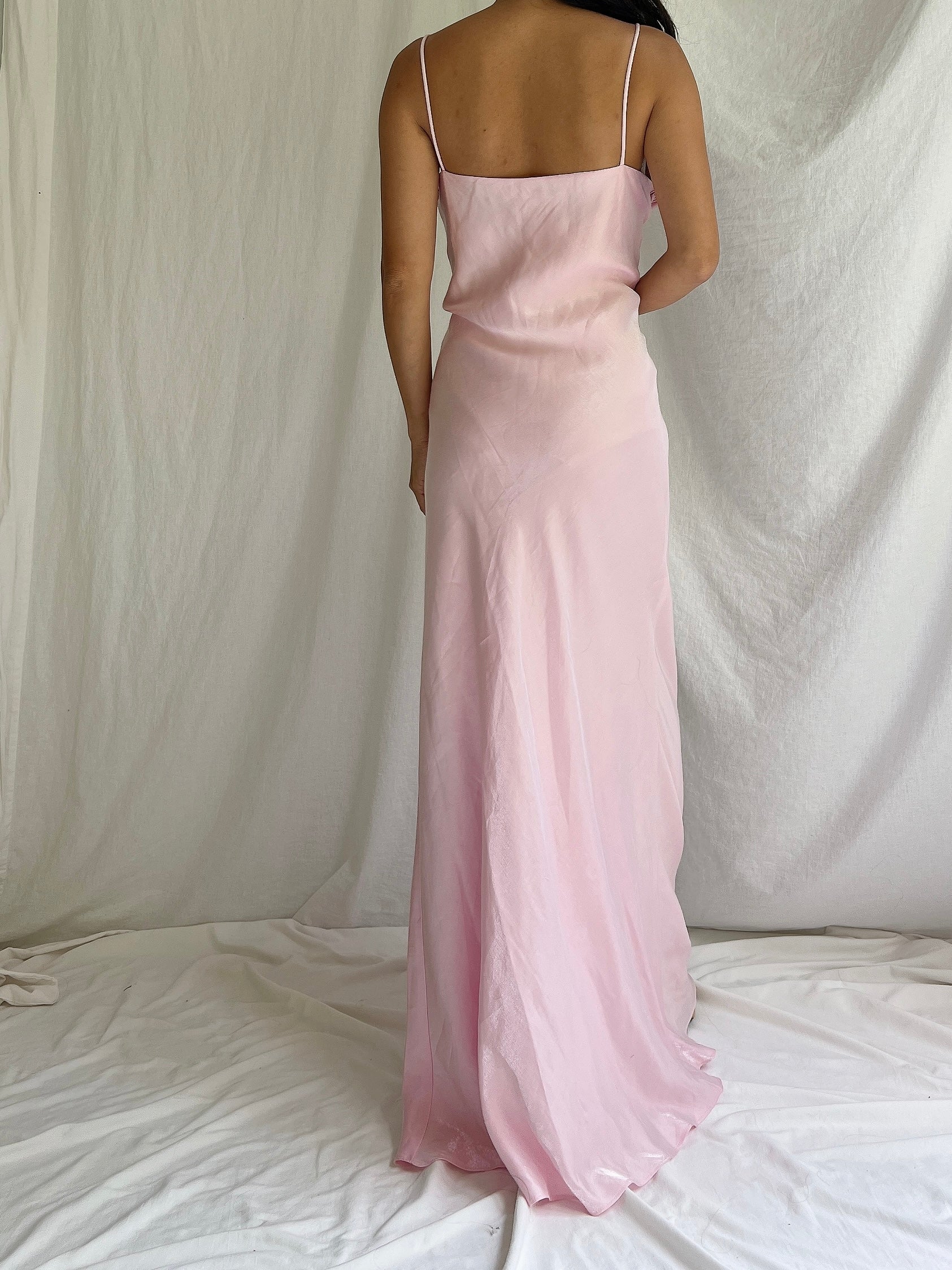 1990s Lilac Rosette Gown - M