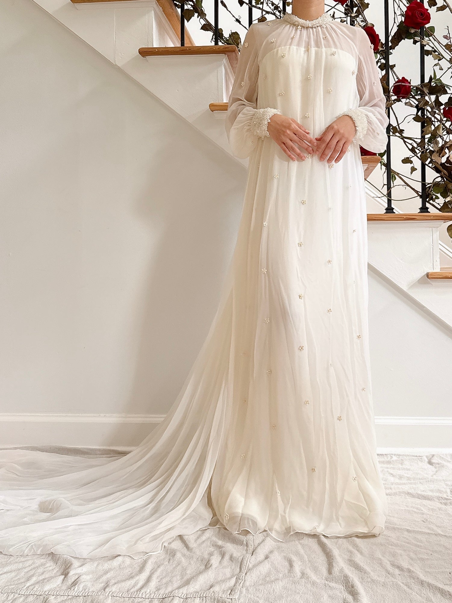 1960s Chiffon Gown - 33B/27W/40H/57L