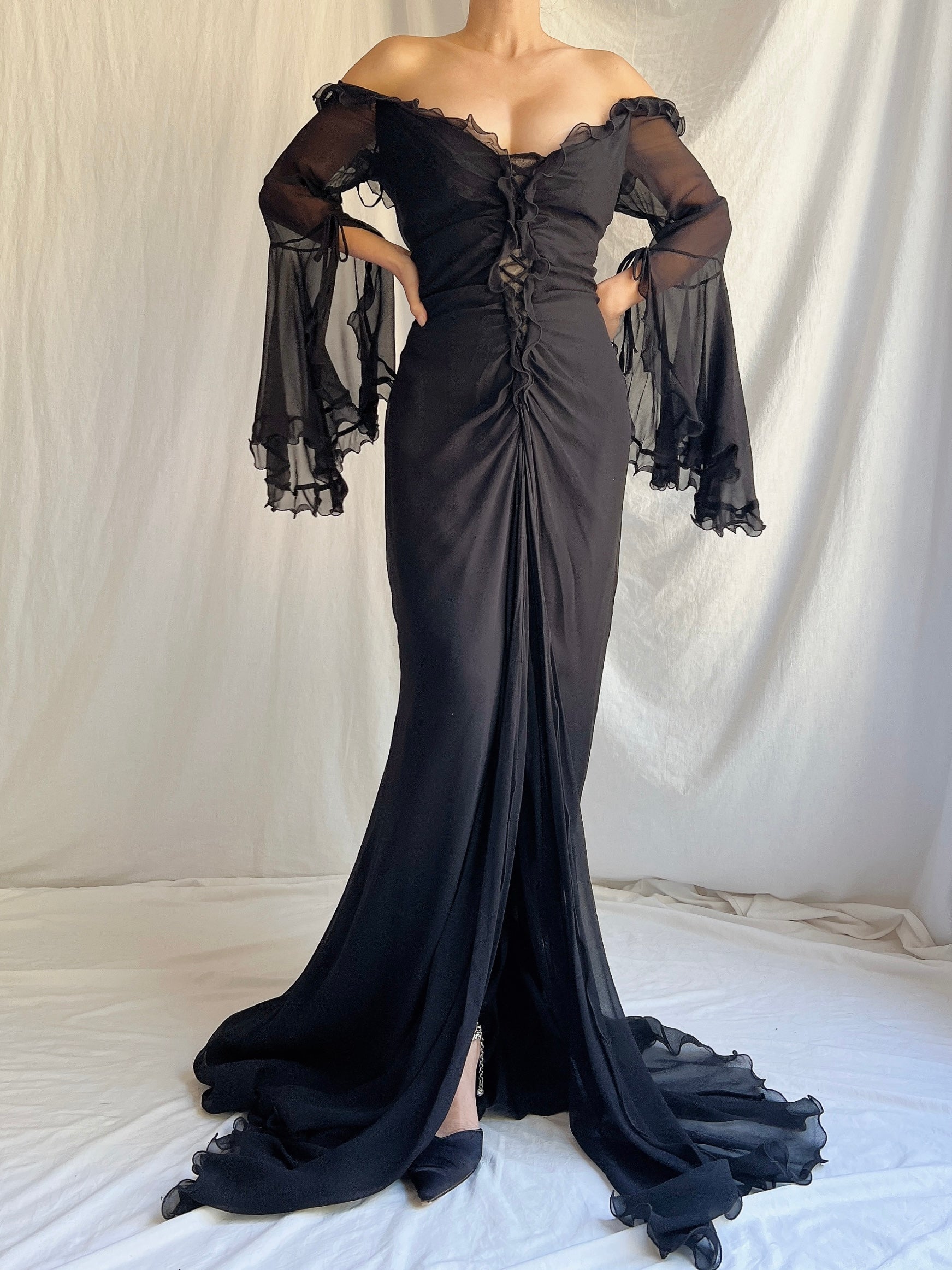 Vintage Silk Bellville Sassoon Gown - L