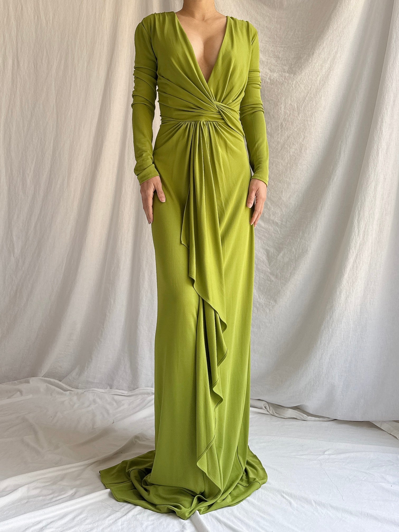 Halston Jersey Gown - M