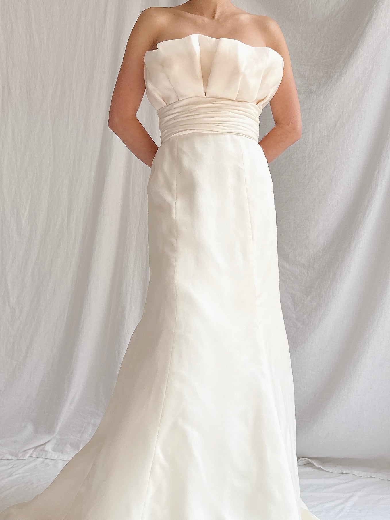 RESERVED For Jessica Monique Llhuilier Silk Organza Gown - S/4