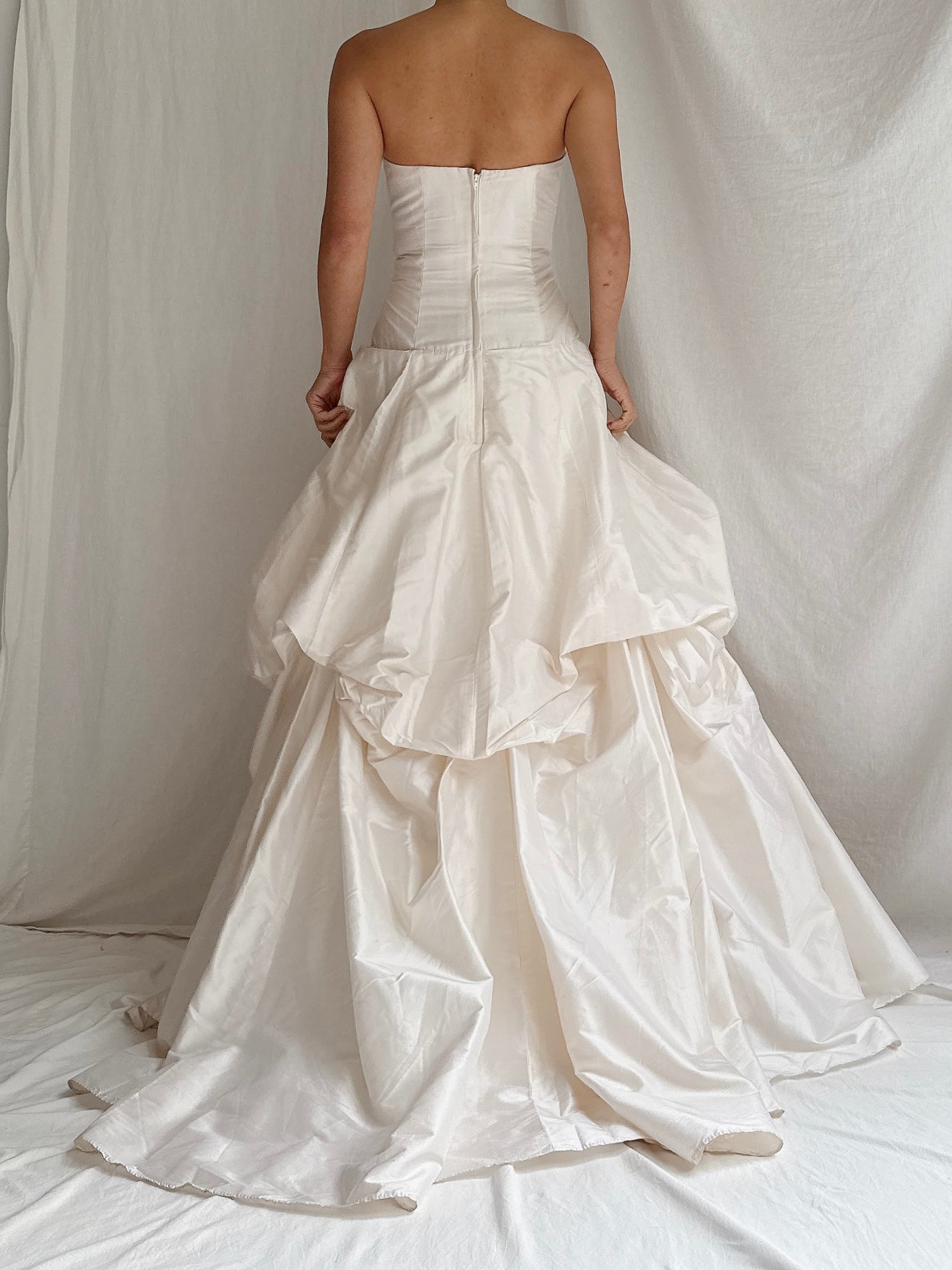 Vintage Jessica McClintock Silk Draped Gown - S/4