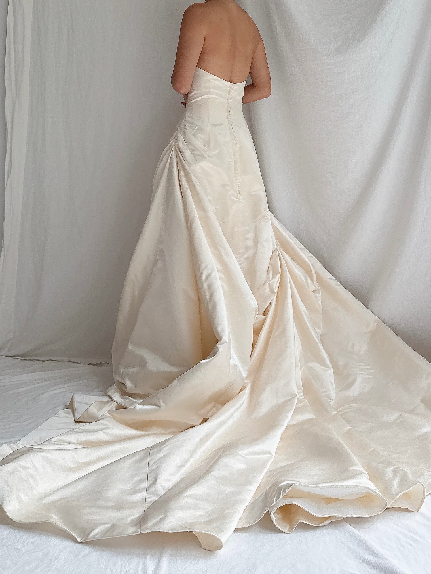 Vintage Marisa Silk Draped Gown - M/8