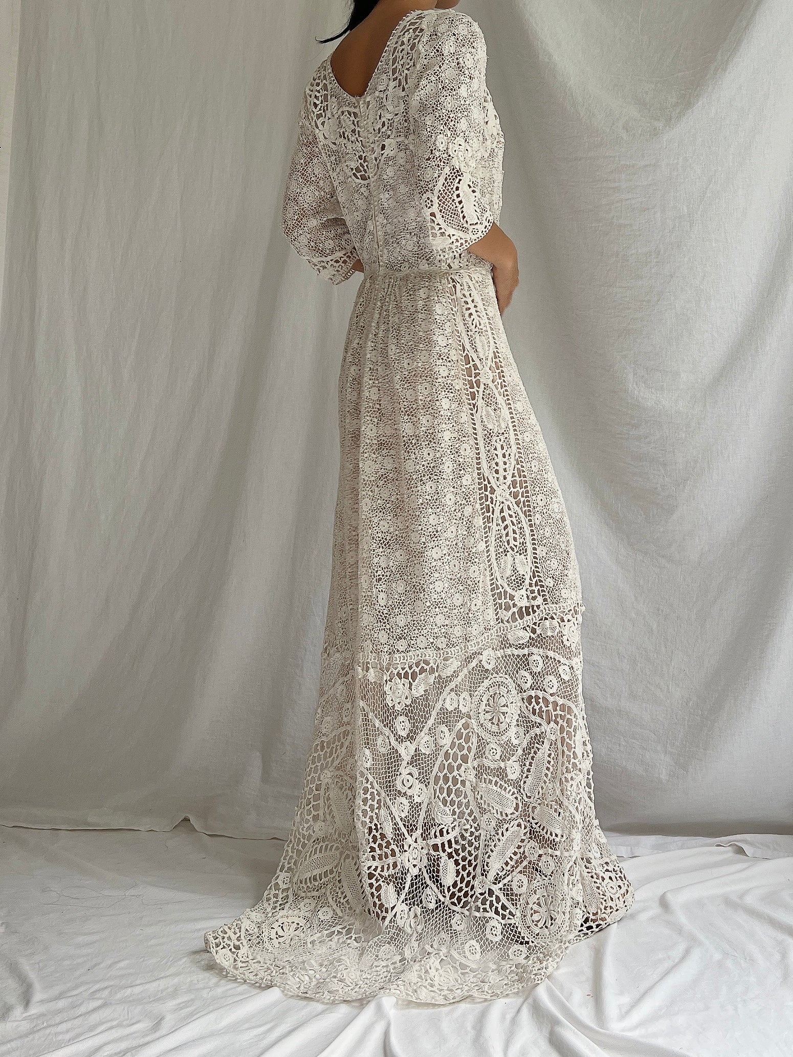 Antique Irish Crochet Dress - S | G O S S A M E R Antique Irish Crochet Dress - S | G O S S A M E R