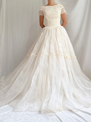 1950s Organdy Dress - XS