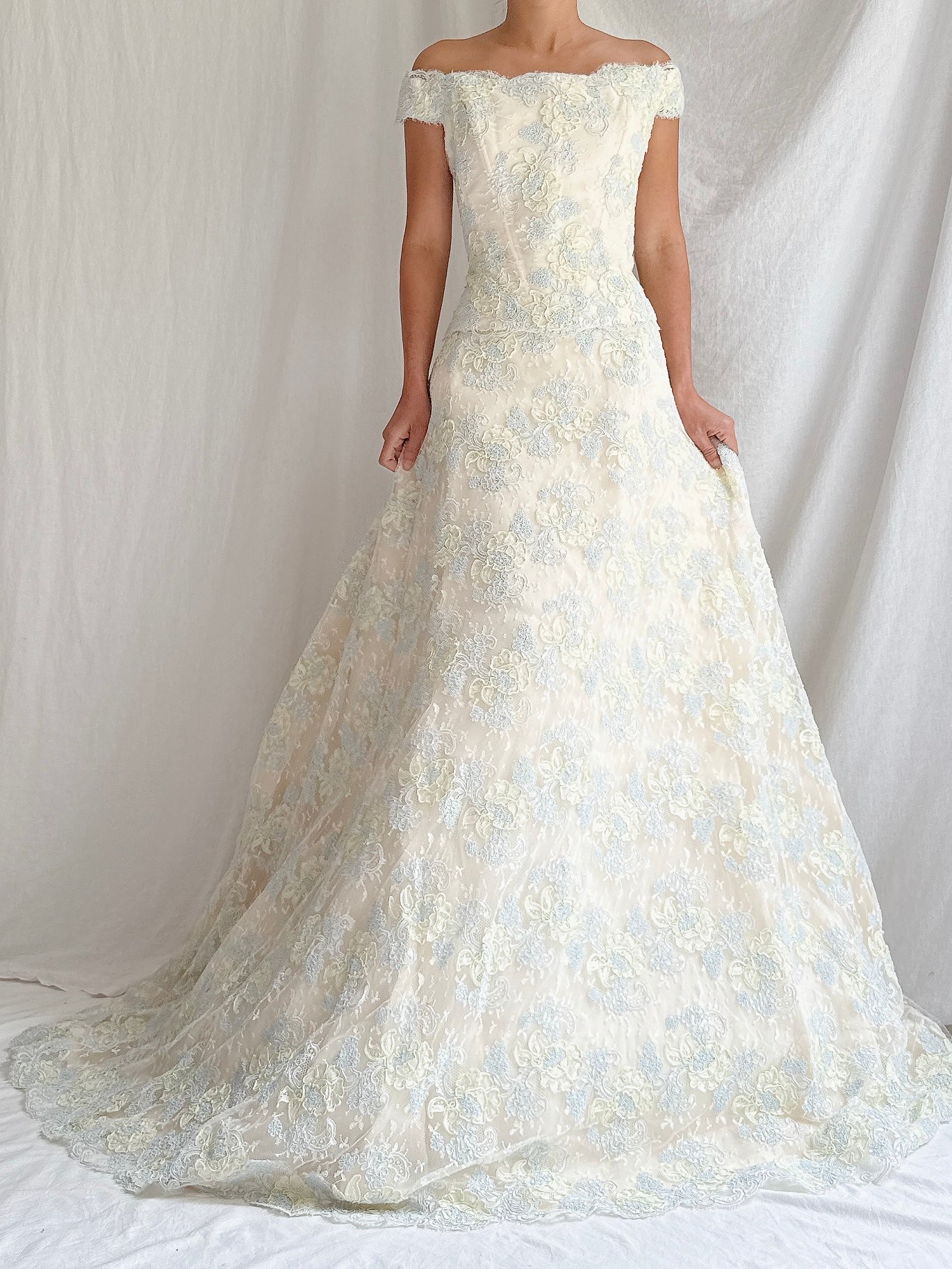 Vintage Aimee Atelier Couture Alencon Lace 3-Piece Set - L/IT 46