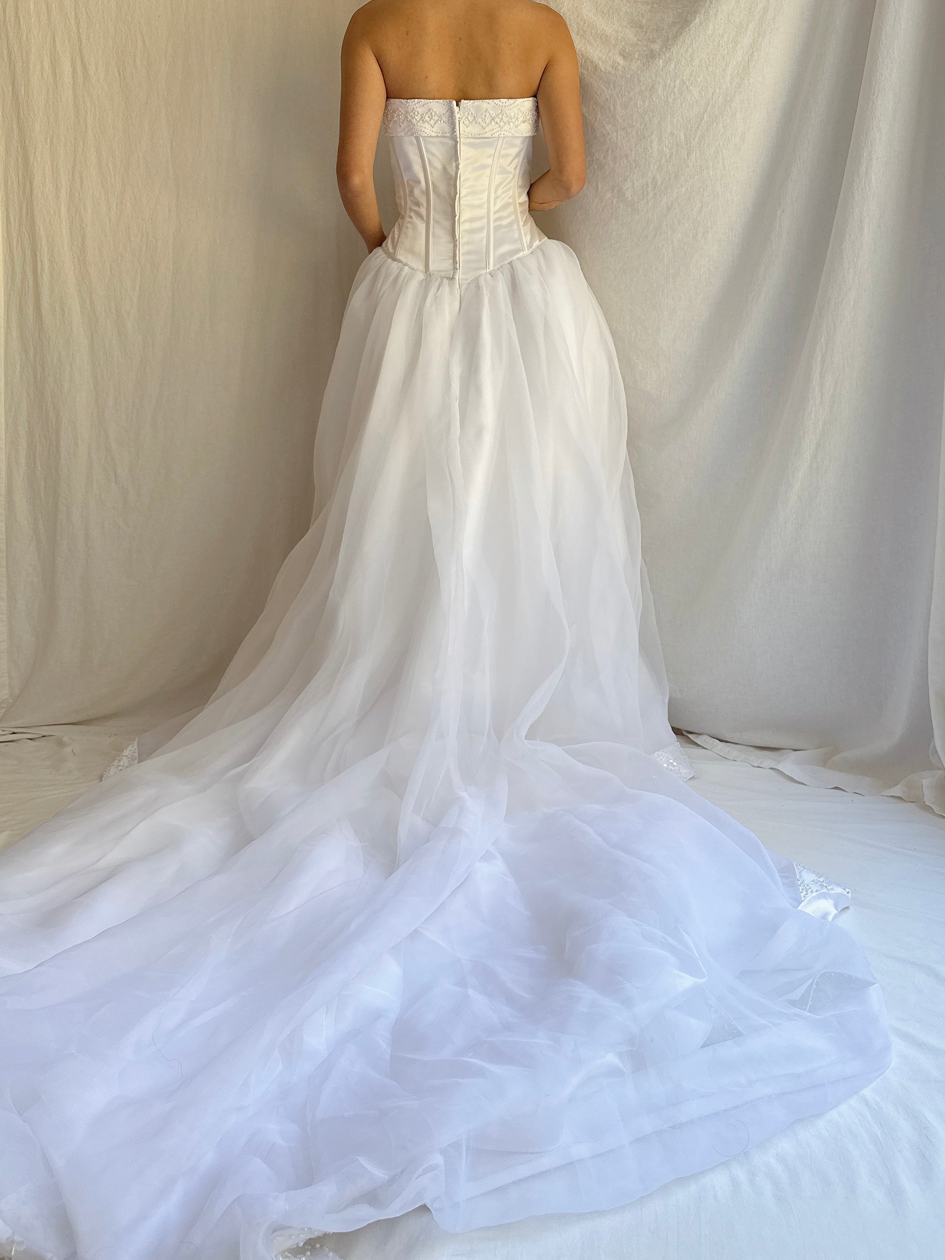 Vintage Strapless Dress - S