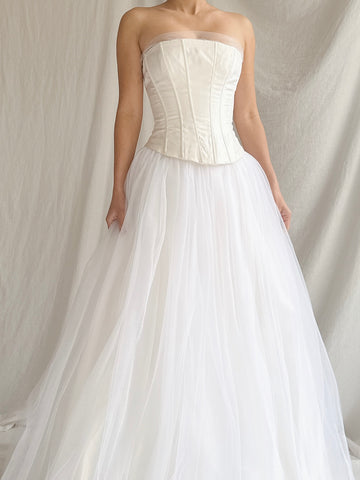 Vintage Gunne Sax Strapless Tulle Gown - XS/2