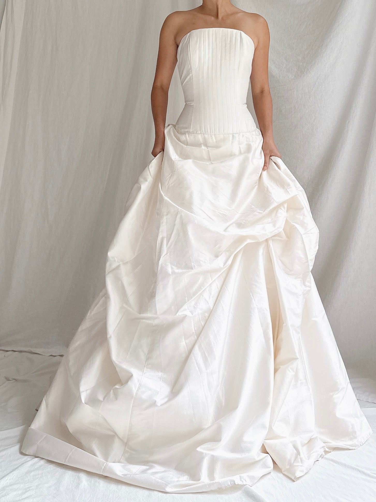 Vintage Jessica McClintock Silk Draped Gown - S/4