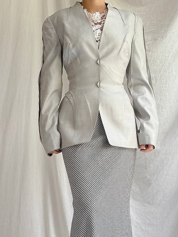 Vintage Thierry Mugler Silk Blazer (As-is) - FR 38
