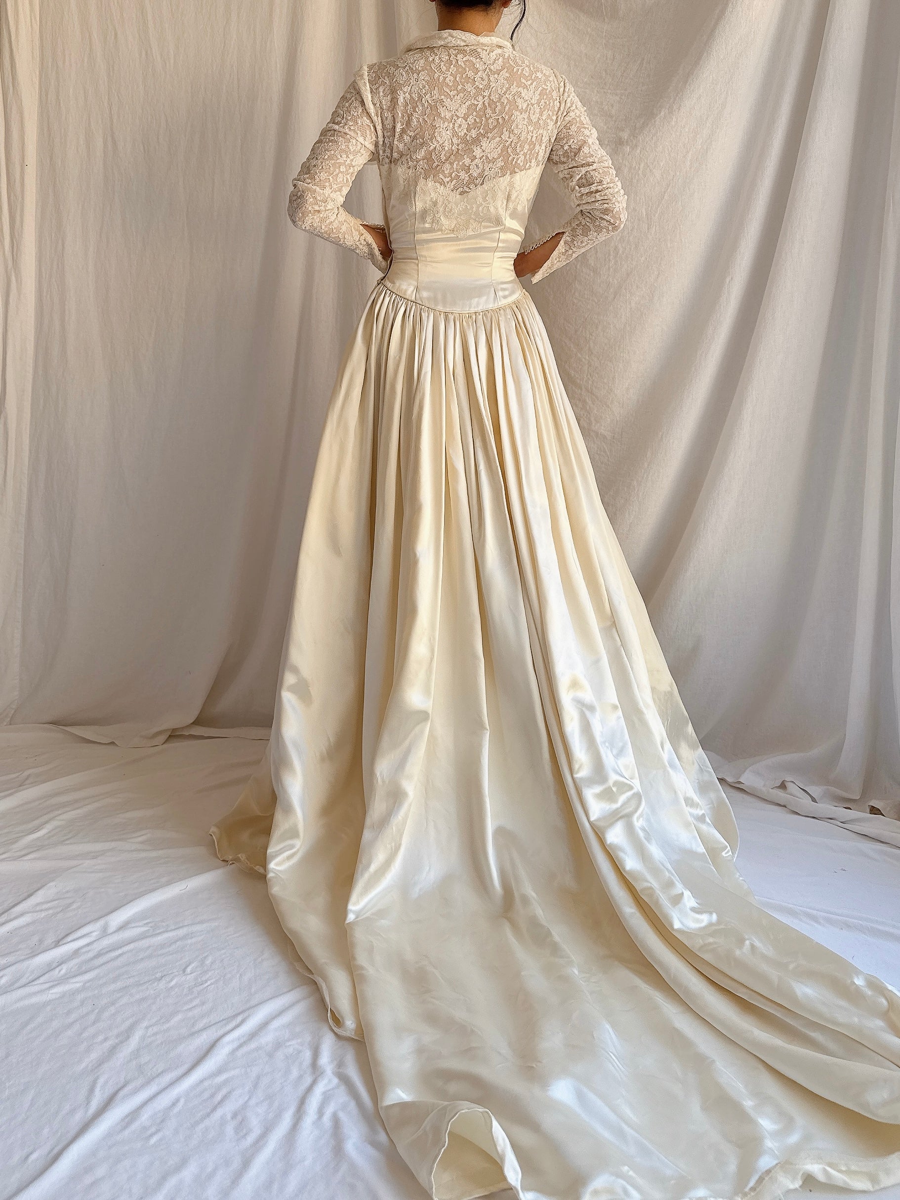 1940s Candlelight Satin Gown - XS/2