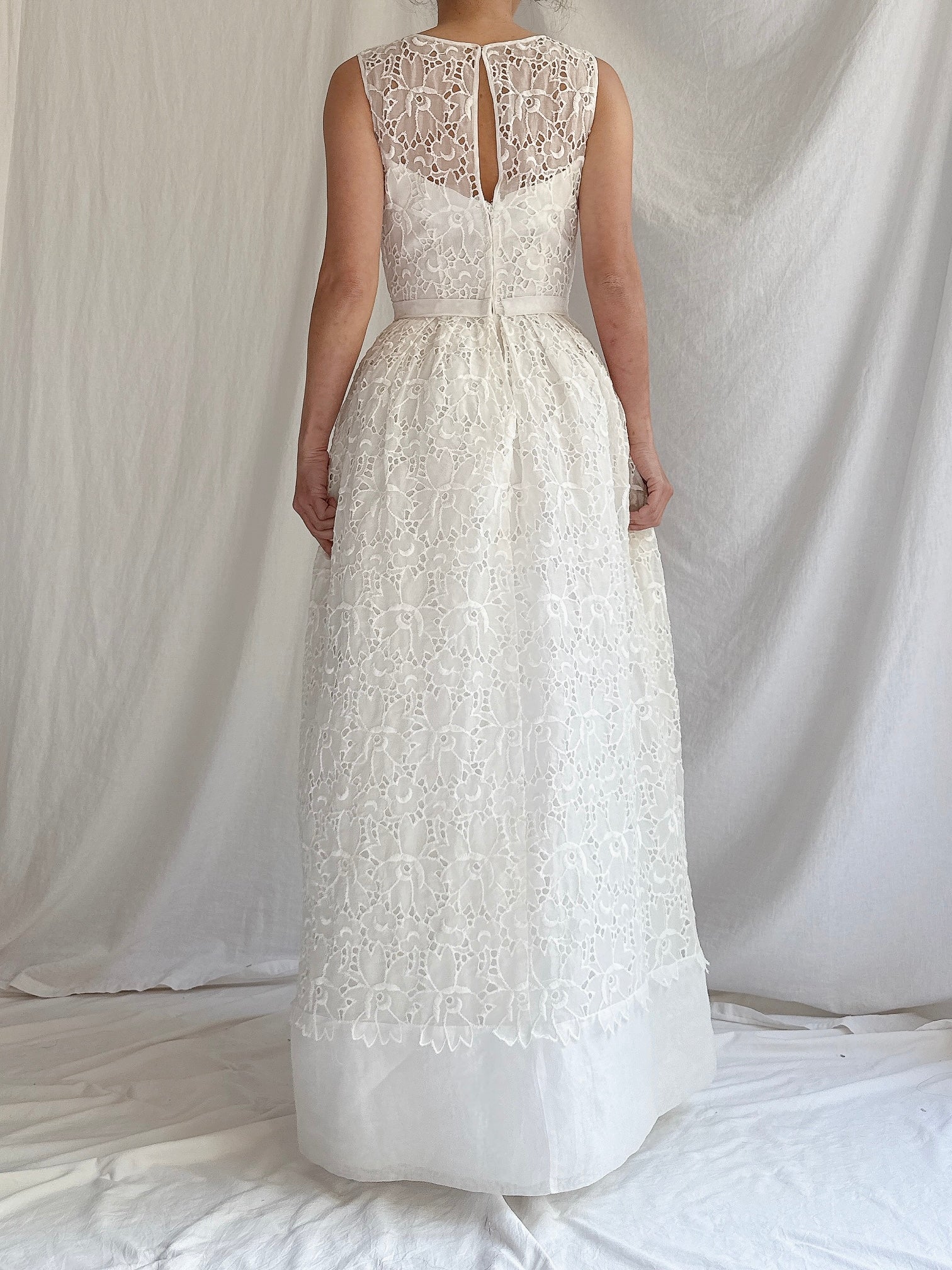 1960s Organza Cutout Gown - XXS