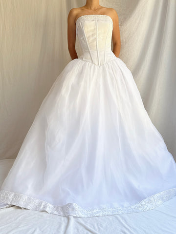 Vintage Strapless Dress - S